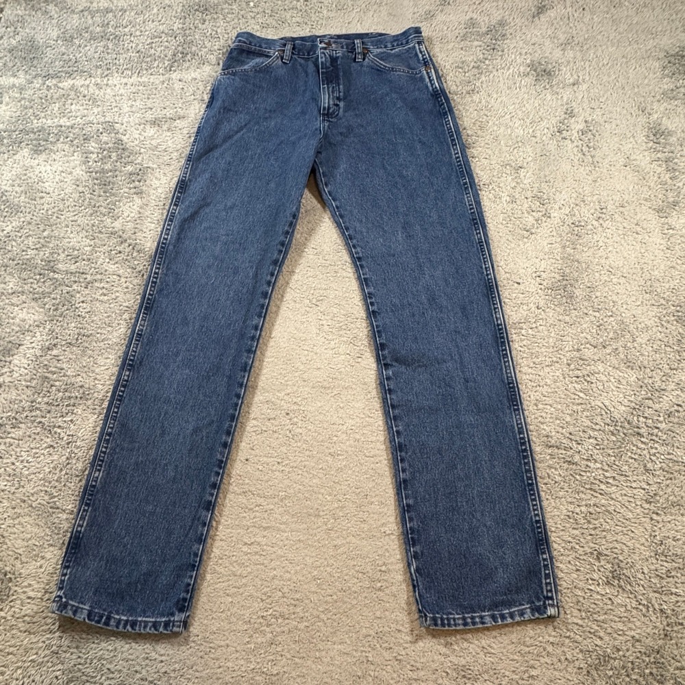 Wrangler Mens 13MWZGK Cowboy Cut Original Fit Jeans 33x34 Blue Denim Heavyweight